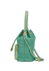 Duet Bucket Bag, &pound;895, Handbags, Green, Nylon/Ostrich, Bottom view